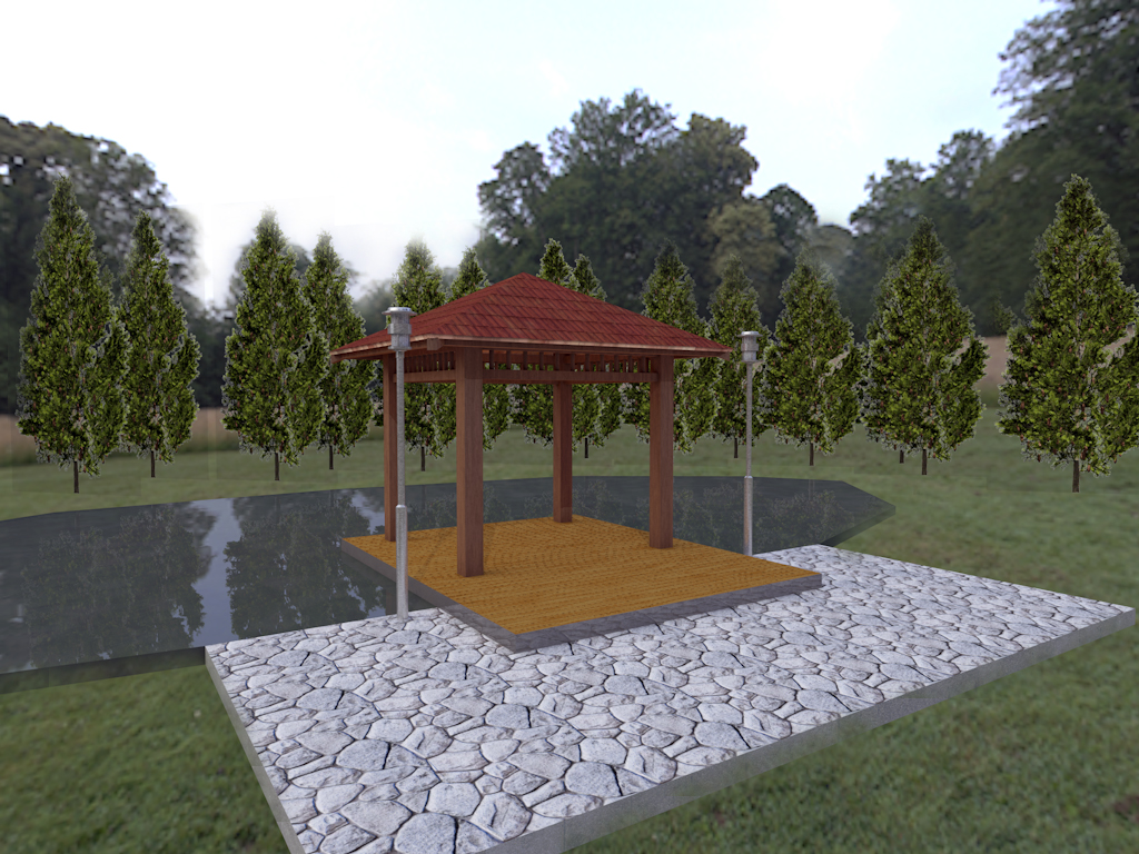 宜蘭涼亭-3D模擬圖