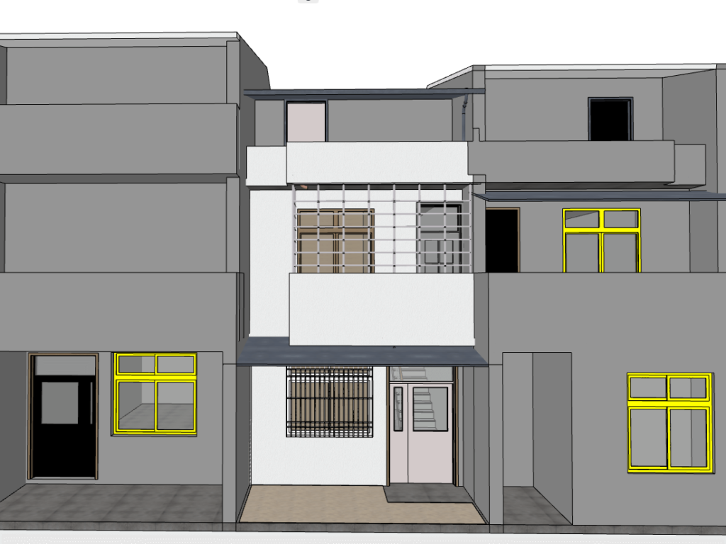 45年透天老屋翻新40坪退休宅-室外3D既有